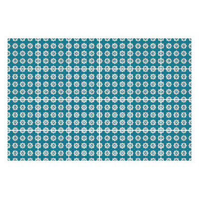 Samolepky na obklady Geometrické kvety v sieťke