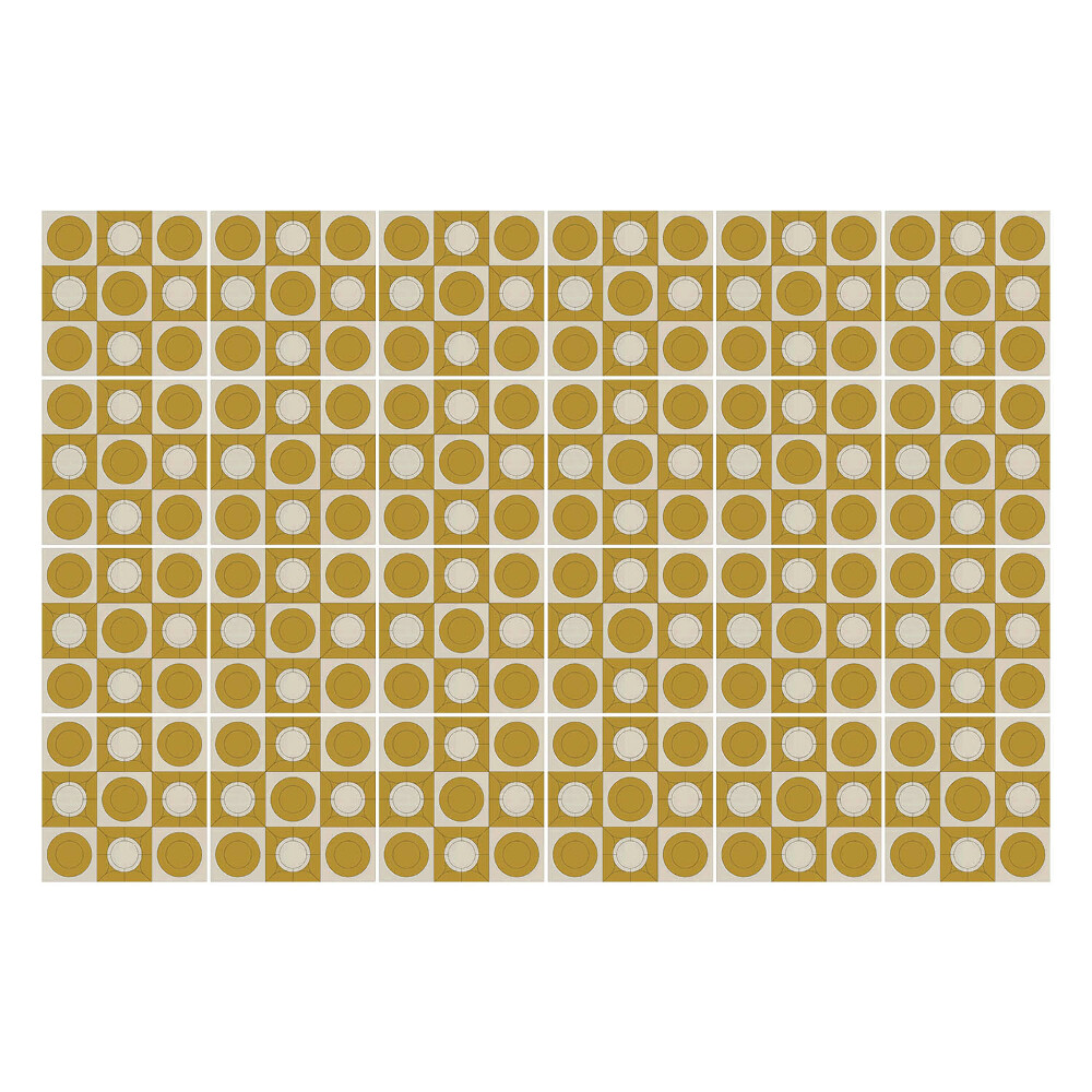 Nálepky na dlaždice Geometria kruhov v mriežke