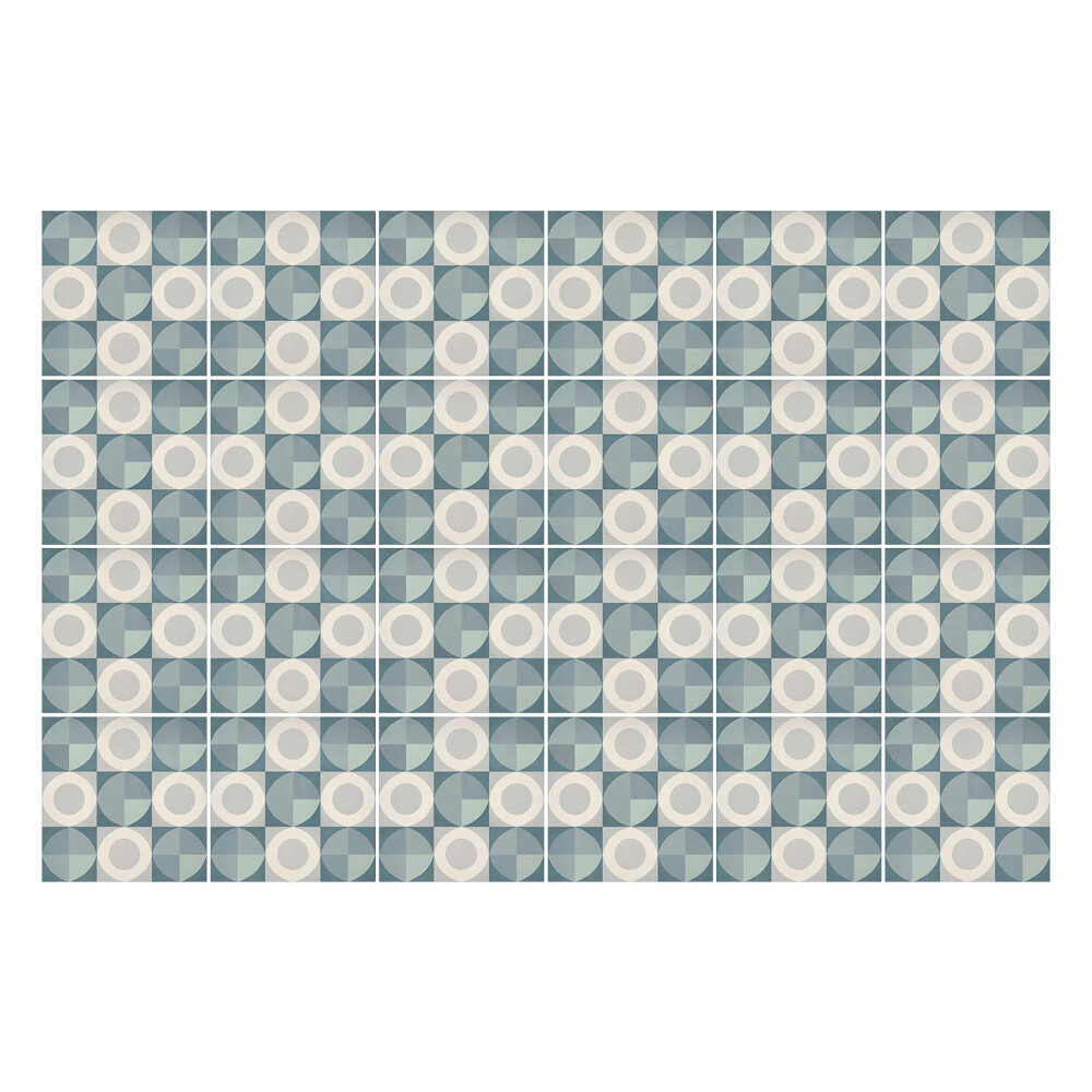 Samolepky na obklady Geometrické kruhy v mriežke