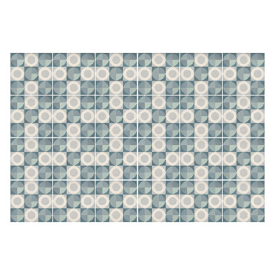 Samolepky na obklady Geometrické kruhy v mriežke