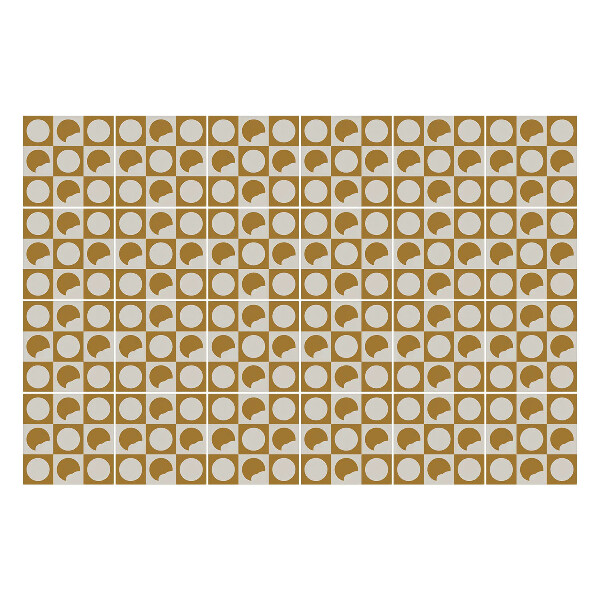 Nálepky na dlaždice Abstraktné kruhy a listy