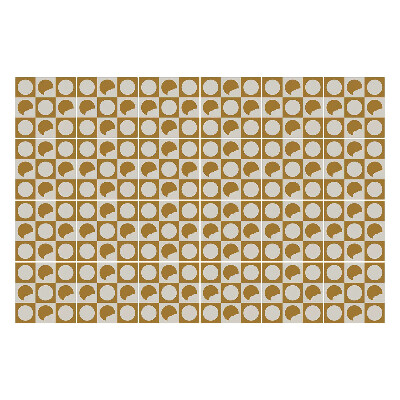 Nálepky na dlaždice Abstraktné kruhy a listy