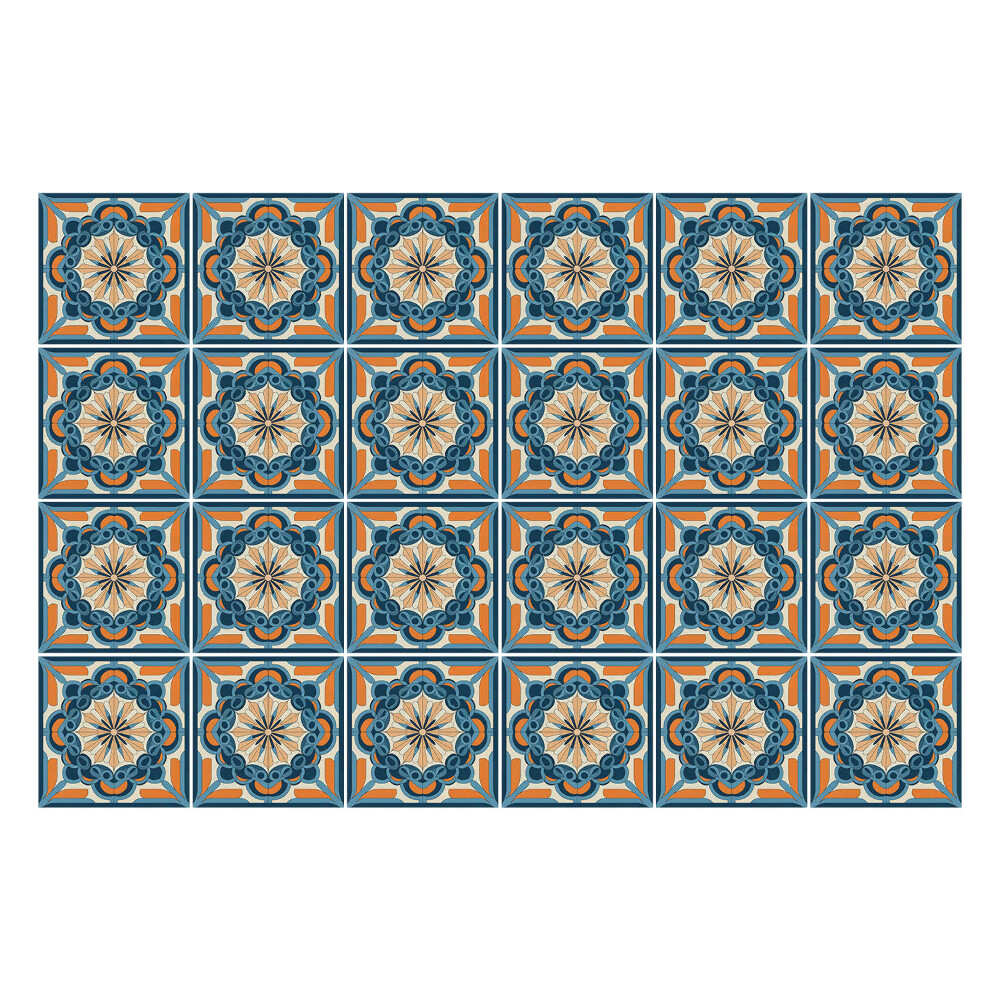 Samolepky na obklady Kvetinové motívy v sieťke