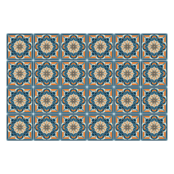 Samolepky na obklady Kvetinové motívy v sieťke