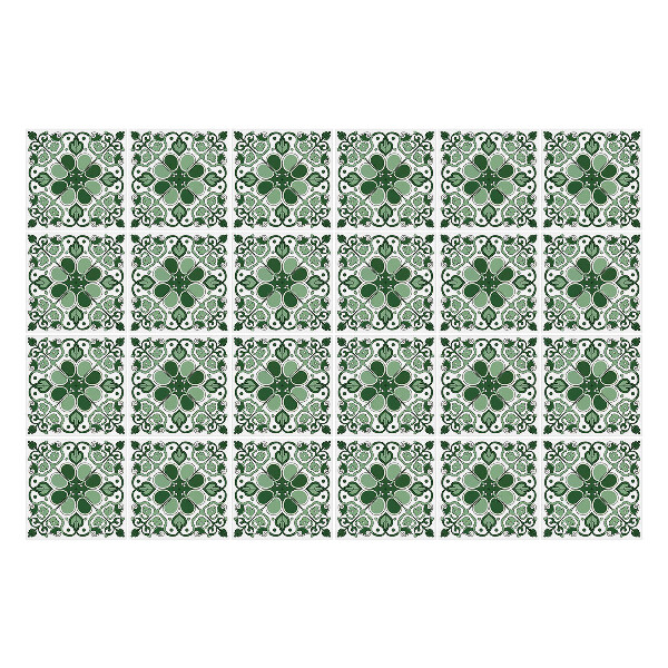 Samolepky na kachličky Rastlinný motív s kruhmi