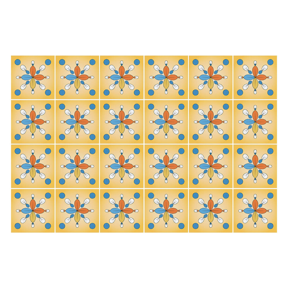 Nálepky na dlaždice Kvetinový motív s bodkami