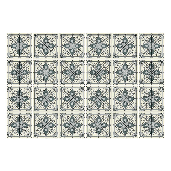 Nálepky na dlaždice Kvetinové ozdoby v sieťke