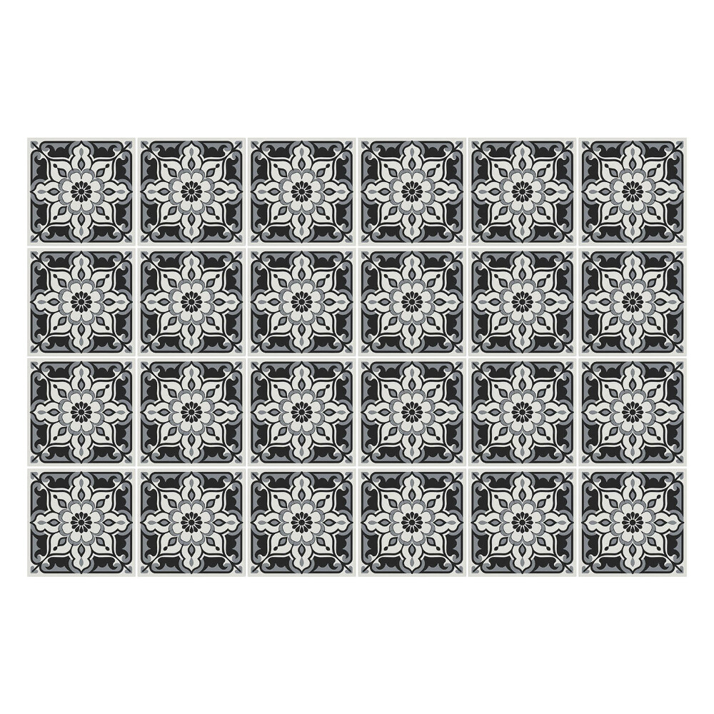 Samolepky na kachličky Kvetinový motív v sieťke