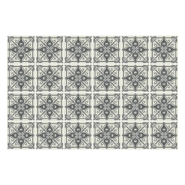 Nálepky na dlaždice Prepletené kvety v sieťke