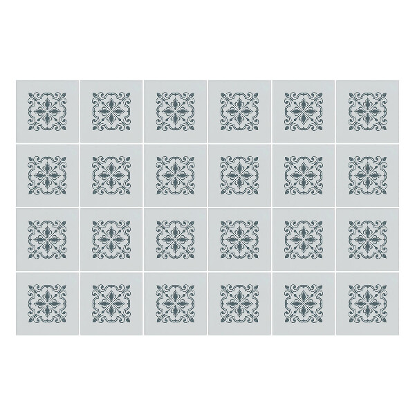 Nálepky na dlaždice Kvetinové ozdoby v sieťke