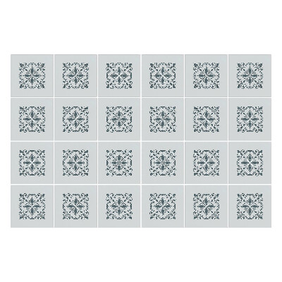 Nálepky na dlaždice Kvetinové ozdoby v sieťke