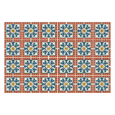 Samolepky na obklady Kvetinové motívy v štvorcoch