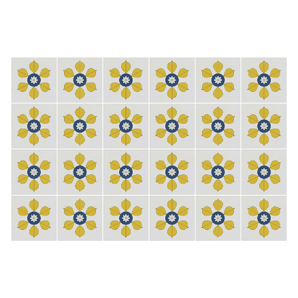 Samolepky na kachličky Kvetinové motívy v aranžmáne