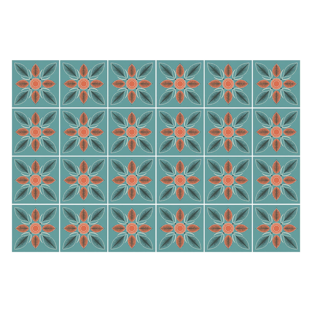 Samolepky na kachličky Kvetinové motívy