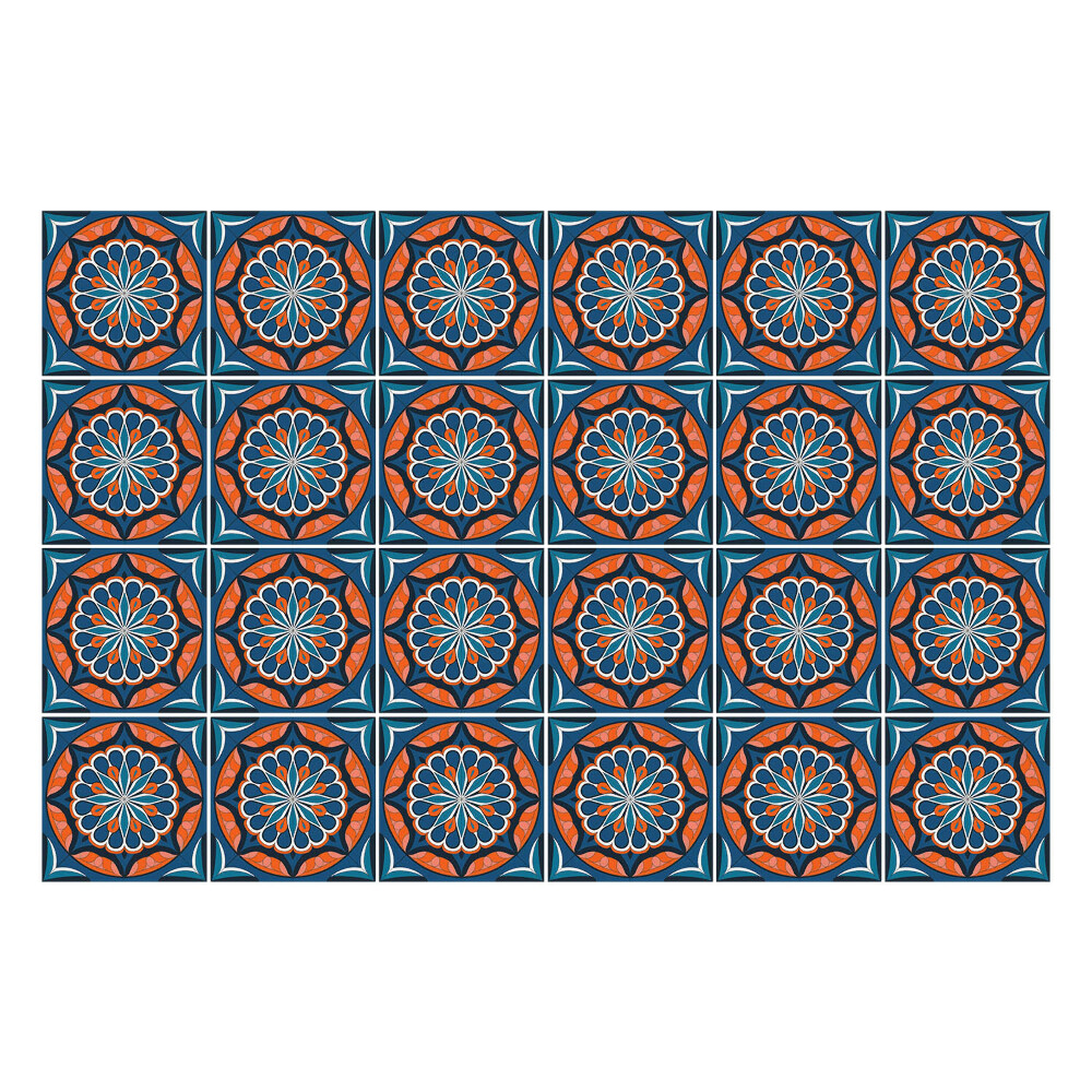 Nálepky na dlaždice Kvetinové kruhy