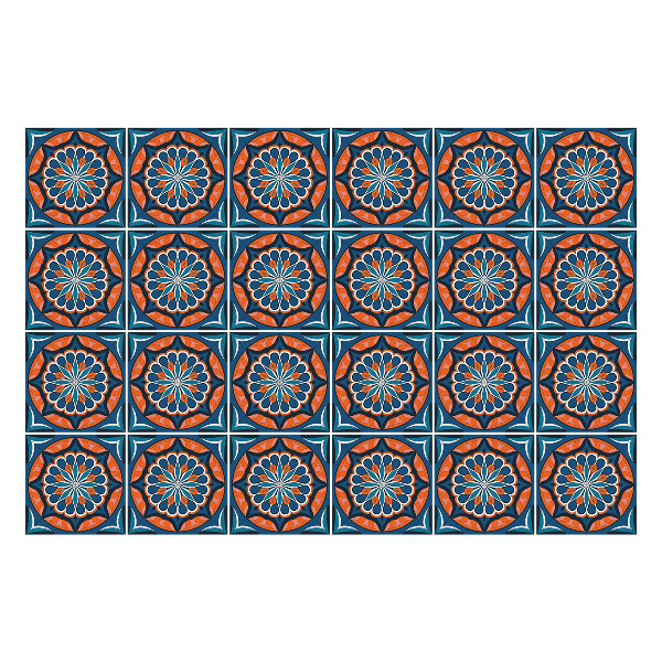 Nálepky na dlaždice Kvetinové kruhy