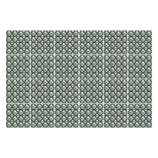 Samolepky na obklady Geometrické kosoštvorce a listy