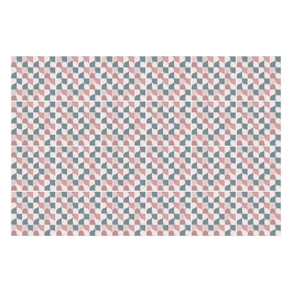 Nálepky na dlaždice Geometria s vlnami