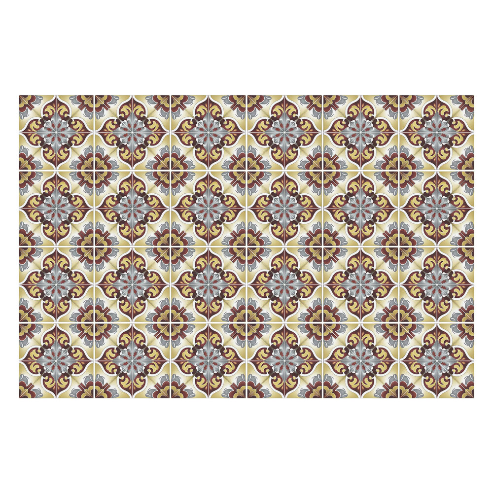 Samolepky na kachličky Kvetinový motív s ornamentami