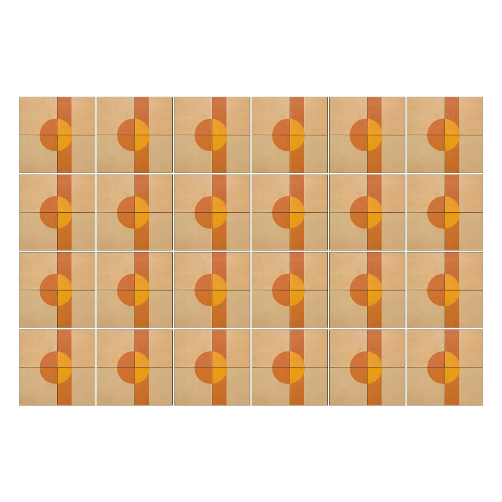 Nálepky na dlaždice Geometrické kruhy a obdĺžniky