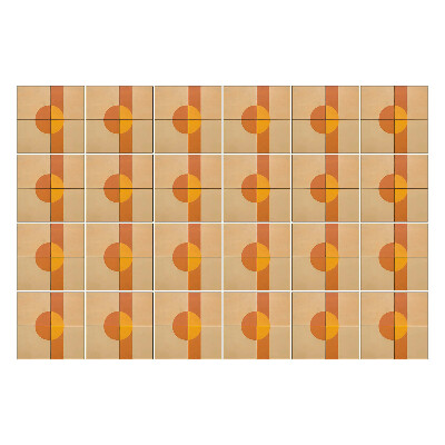 Nálepky na dlaždice Geometrické kruhy a obdĺžniky