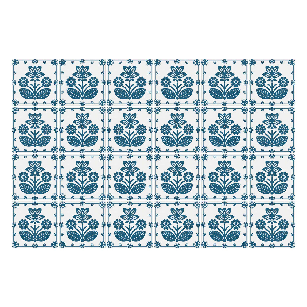 Samolepky na obklady Španielske dlaždice s kvetmi