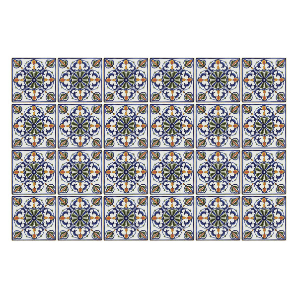 Nálepky na dlaždice Kvetinové ozdoby v sieťke