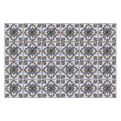 Nálepky na dlaždice Kvetinové ozdoby v sieťke