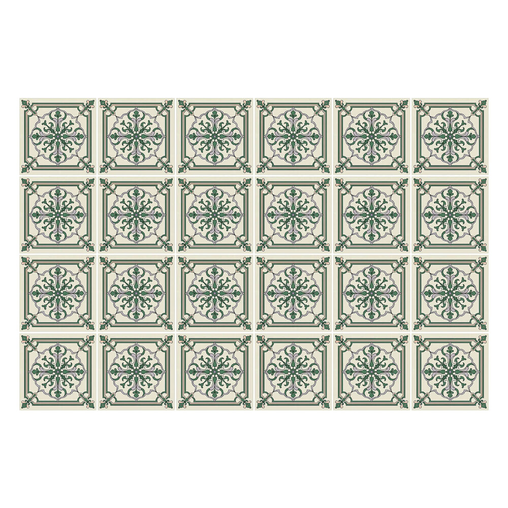 Samolepky na obklady Kvetinové ozdoby v ráme