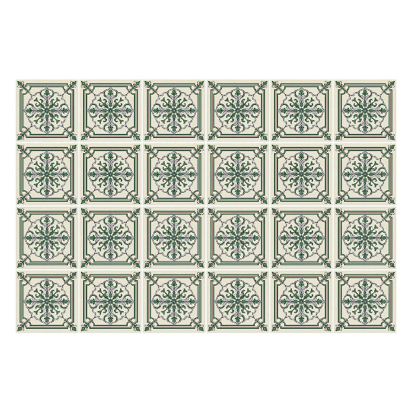 Samolepky na obklady Kvetinové ozdoby v ráme