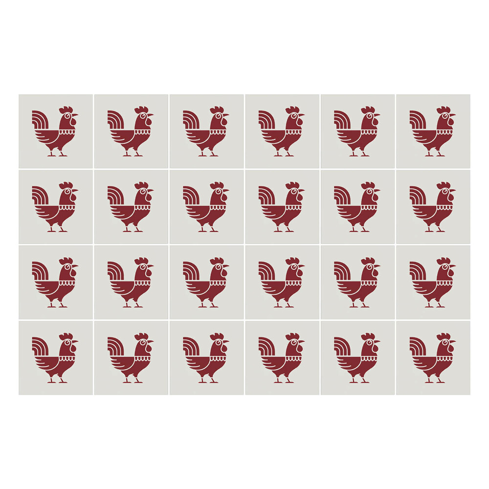 Nálepky na dlaždice Folklórne sliepky