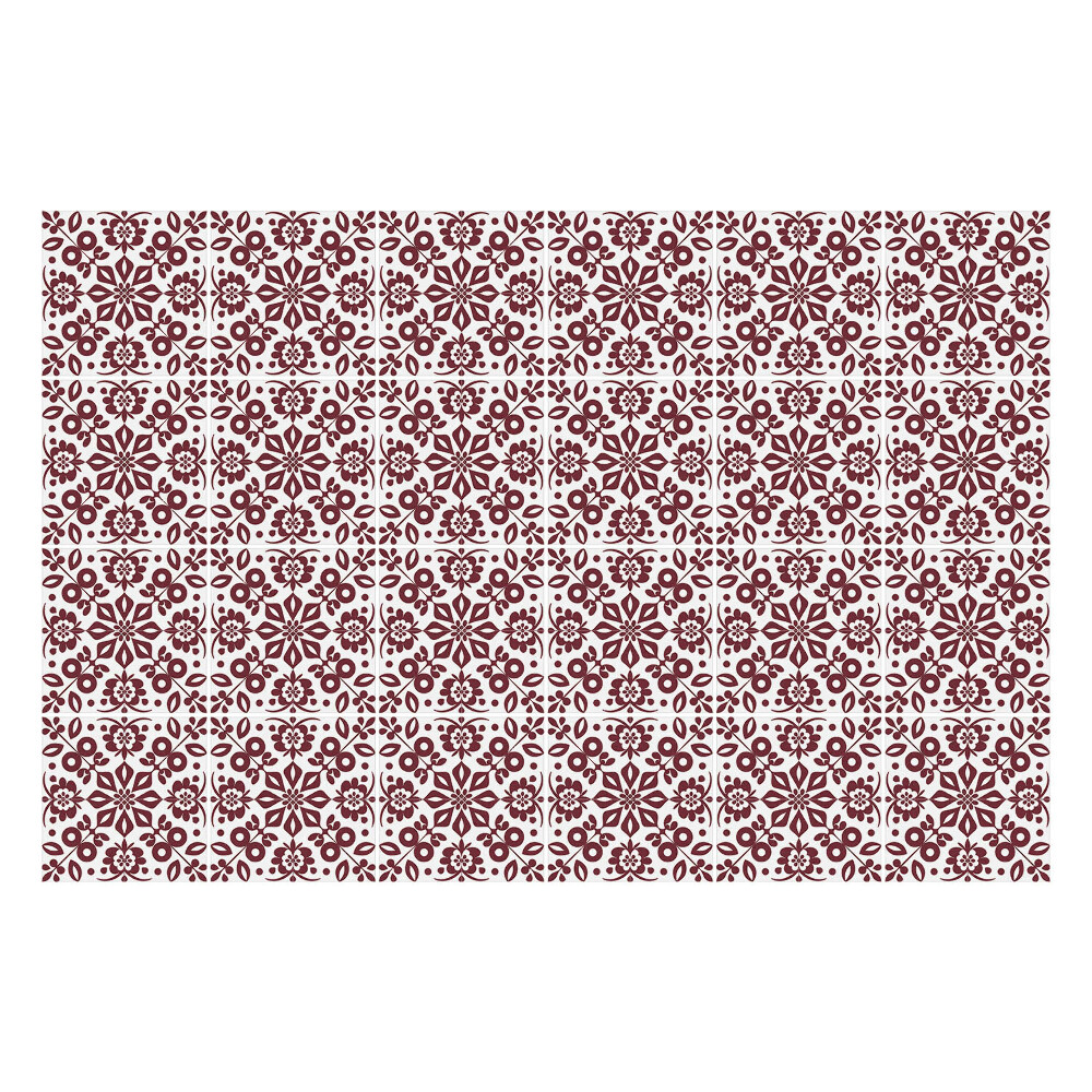 Nálepky na dlaždice Folklórny motív s listami