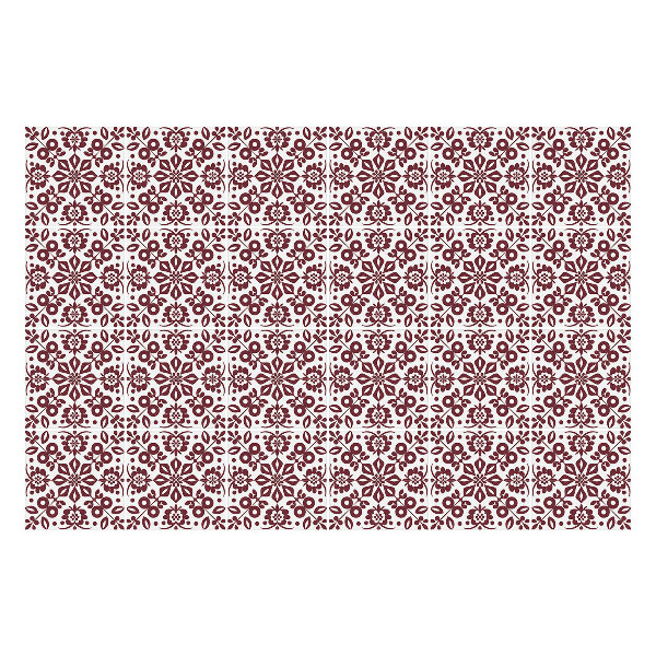 Nálepky na dlaždice Folklórny motív s listami