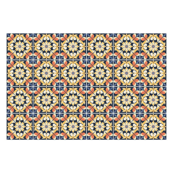 Samolepky na obklady Kvetinové motívy v sieťke