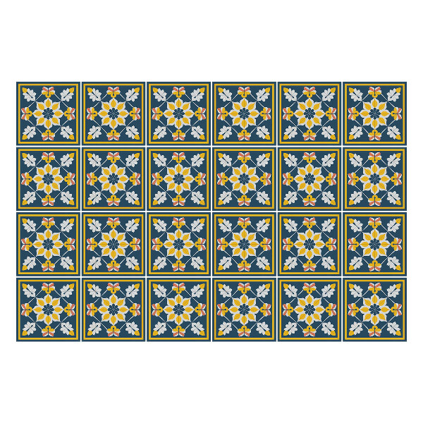 Nálepky na dlaždice Kvetinové aranžmány v rámoch