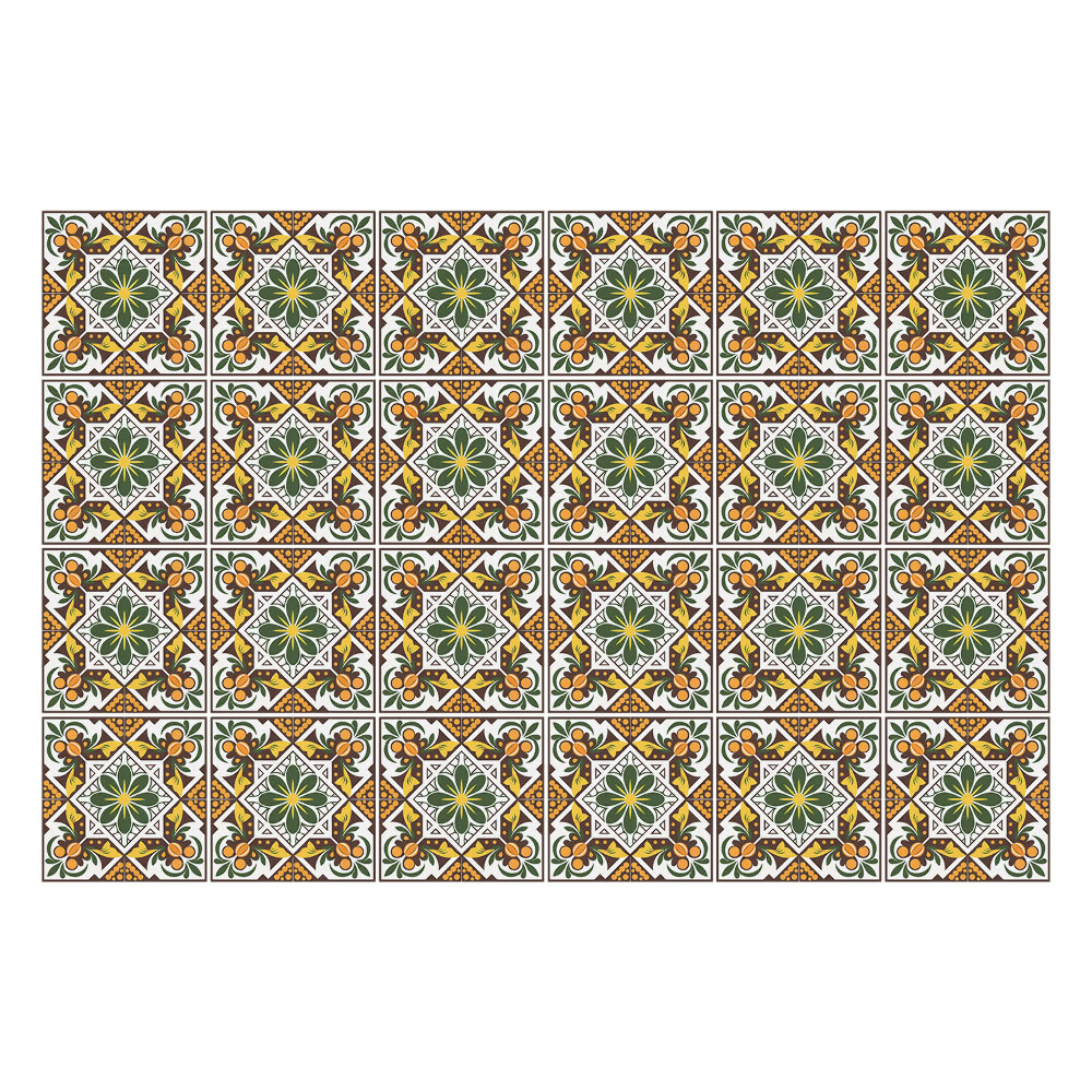 Samolepky na obklady Bohato zdobená dlažba