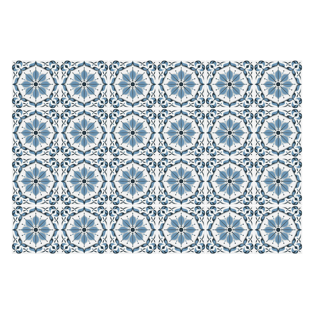 Nálepky na dlaždice Modrý vzor dlaždíc
