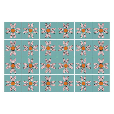 Samolepky na obklady Kvetinové motívy v aranžmáne