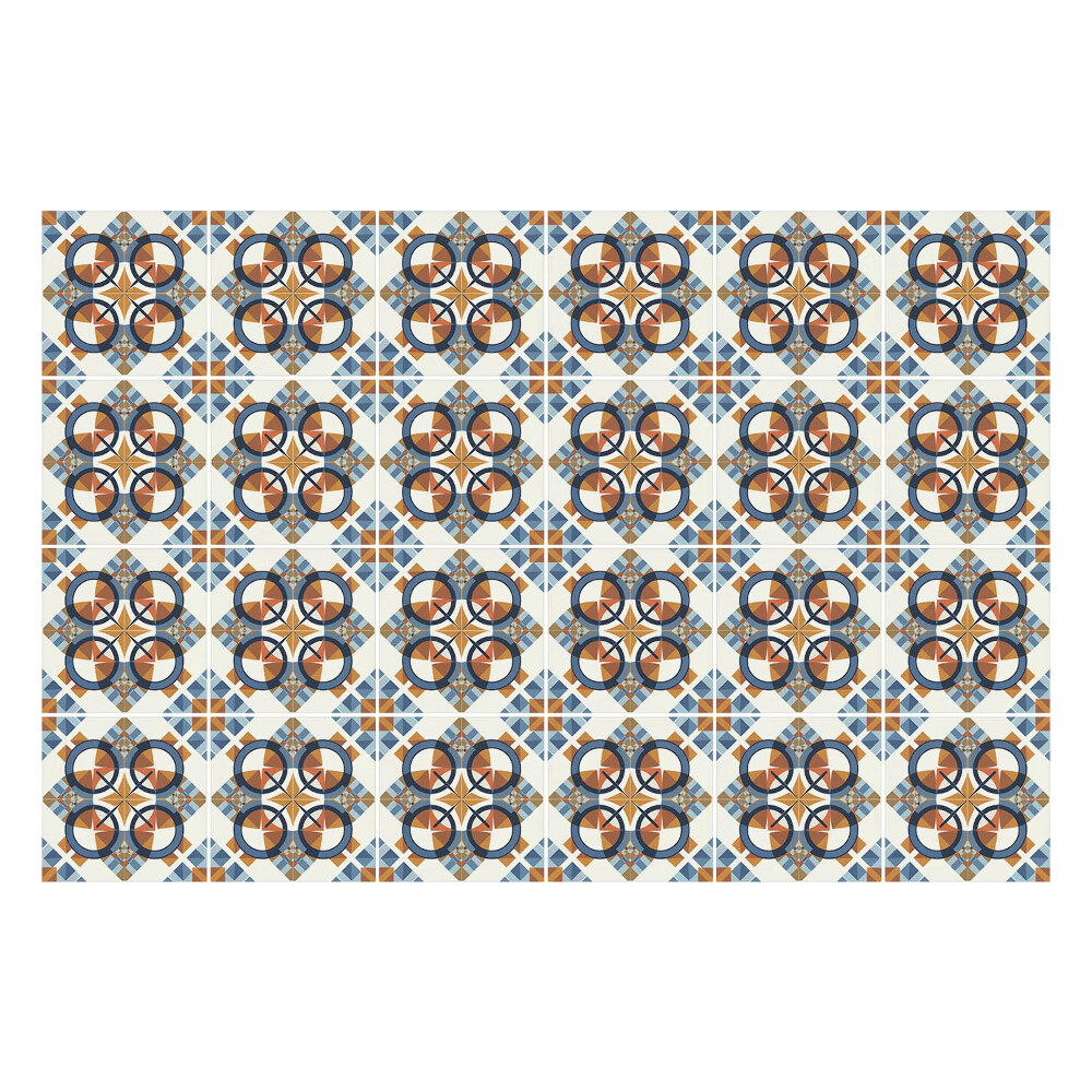 Nálepky na dlaždice Geometrické kruhy a hviezdy