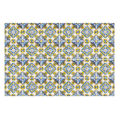 Samolepky na kachličky Kvetinové motívy v kosoštvorcoch