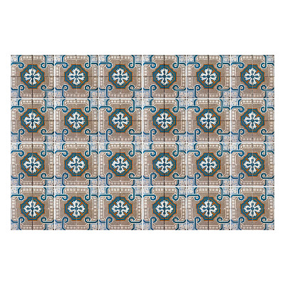 Nálepky na dlaždice Geometrické kvetinové motívy