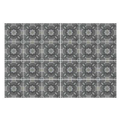 Nálepky na dlaždice Geometrické kvety a hviezdy