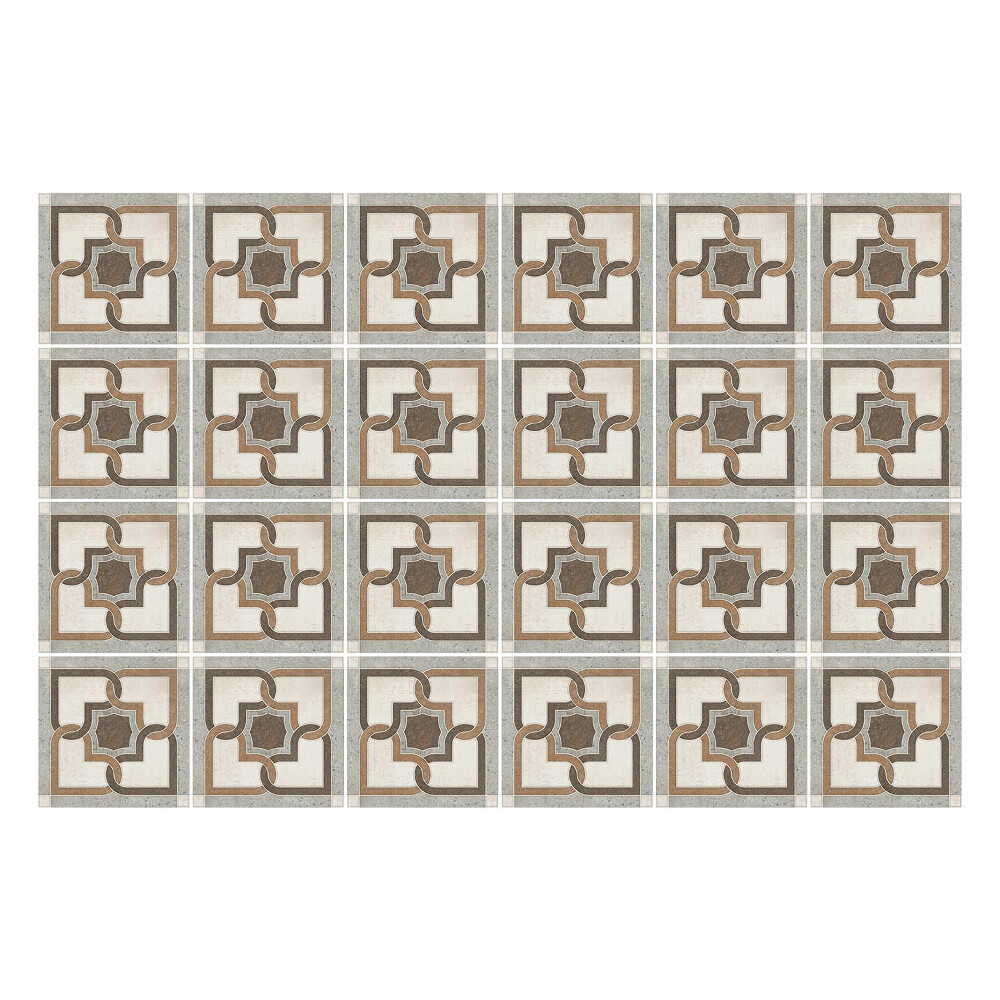 Nálepky na dlaždice Geometrické kvety v sieťke