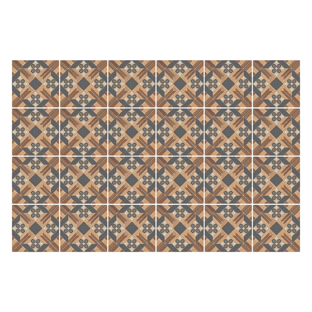 Samolepky na kachličky Drevené motívy v symetrii