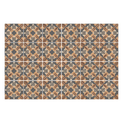 Samolepky na kachličky Drevené motívy v symetrii