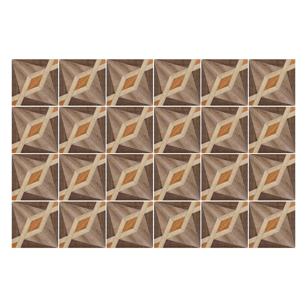 Samolepky na kachličky Geometria drevených tvarov