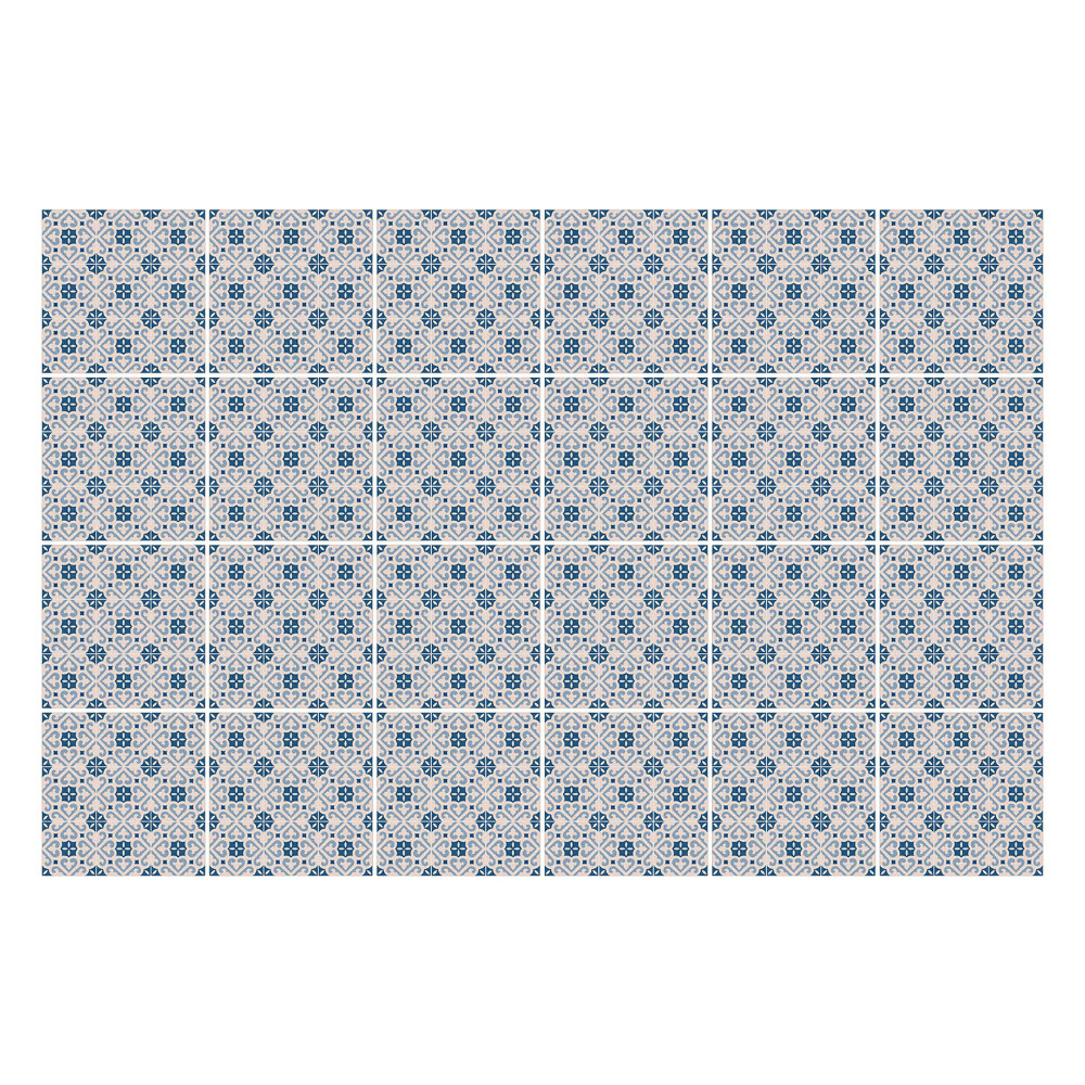 Samolepky na kachličky Geometrické kvetinové motívy