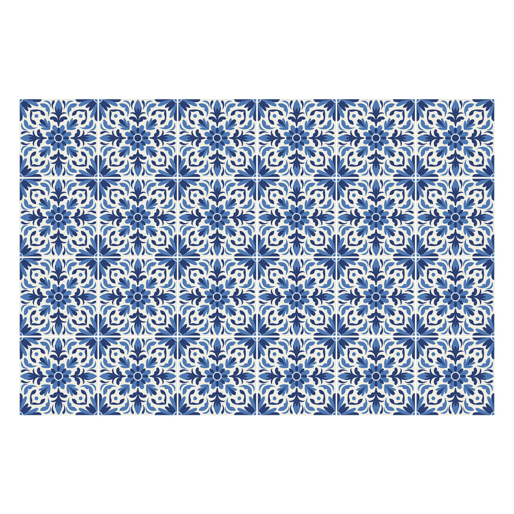 Nálepky na dlaždice Kvetinový motív v sieťke