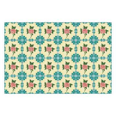 Samolepky na kachličky Retro vintage kvety