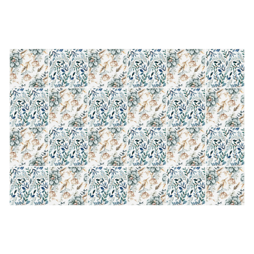 Nálepky na dlaždice Rastlinný kvetinový motív